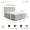 AX LIVING Boxspringbett 180x200 cm Sakarya Schwarz - Produktbild-Vorschau 8
