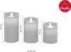 Candela Lights LED Kerzen 3er Set Stumpenkerze Rot Produktbild-Vorschau 7