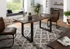 MASSIVMOEBEL24.DE Baumtisch Akazie 220x100x76 grau Beine Produktbild-Vorschau 2