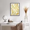 Gerahmtes Poster - Schwarzer Rahmen - Abstraktion Gold Weiß Produktbild-Vorschau 6