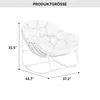 A line drawing of a chair with dimensions indicated by numbers and lines. Produktbild-Vorschau