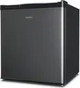 A studio shot of a small, gray refrigerator. Produktbild-Vorschau