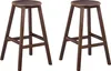 BELIANI Barhocker 2er Set Dunkelbraun Bambusholz 65 cm hoch Produktbild-Vorschau 1