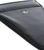 A close-up shot of a black leather key case with a silver logo. Anteprima dell’immagine prodotto