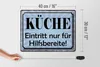 Blechschild  Küche Eintritt nur für Hilfsbereite, 40x30 cm, Produktbild-Vorschau 5