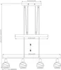 Globo Lighting Hängeleuchte Metall Nickel matt, 4x E14 LED Produktbild-Vorschau 3
