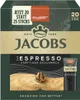 The image shows the front packaging of Jacobs Espresso instant coffee sticks. Voir les images du produit