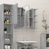 vidaXL Kúpeľňová zrkadlová skrinka Grey Sonoma 80x20,5x64 Náhľad obrázku produktu 3
