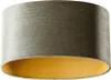 Samtlampenschirm Grün mit Goldener Innenseite Oval 35 23 18 Produktbild-Vorschau 1