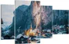 Bild auf Leinwand - Leinwandbild - 4 Teile - Lauterbrunnen Produktbild-Vorschau 1