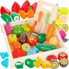 Magnetisches XXL-Holzspielset Obst & Gemüse zum Schneiden – Produktbild-Vorschau 1