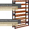 STOLMAK Weinregal aus Holz für 56 Flaschen Schwarz/Braun Produktbild-Vorschau 3