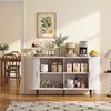 Meuble TV BEALIFE, 130x40x75 cm, avec 2 volets roulants | Voir les images du produit 8