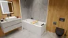 Badewanne Rechteck 150x70 + AcrylSchürze + Bambus Ablage, Produktbild-Vorschau 4