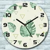 Wanduhr aus Glas Rund fi 30 Fensterblätter und Dreiecke Produktbild-Vorschau 1