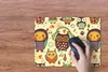 MuchoWow® Mauspad Mousepad Eule - Kopfhörer - Muster 40x30 Produktbild-Vorschau 3