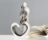 GILDE Dekofigur Figur Romanze weiß, silber H. 33,5 cm,36152 Produktbild-Vorschau 4