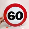 Metallschild mit Verkehrszeichen als Dekoration zum 60. Produktbild-Vorschau 3