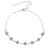 Fußkettchen Fußkette Fußschmuck Fußband Diamanten Silber Produktbild-Vorschau 4