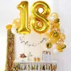Ballons - Zum 18 Geburtstag - Goldfarbene Folienzahlen - Produktbild-Vorschau 4