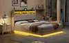 ProximaX Schlafbett 160x200 cm Weiß Samt mit LED-Lichtband, Produktbild-Vorschau 12
