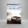 Bilder auf glas - Einteilig - Berge See Boot - 50x70cm - Produktbild-Vorschau 3