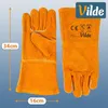 Vilde | Skórzane rękawice grillowe - Odporne na wysoką Podgląd zdjęcia produktu 6