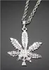 Halskette Silber mit Marihuana-Motiv, Doppelgliederkette, Produktbild-Vorschau 2