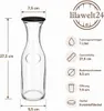 Glaskaraffe 2er Set 1L mit Deckel Wasserkaraffe Saftkaraffe Produktbild-Vorschau 3