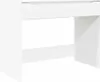 A white desk with a drawer, shown from a front-side angle. Anteprima dell’immagine prodotto