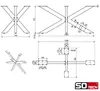 SOTECH Tischgestell SPIDER 1500 x 780 x 710 mm – schwarz, Produktbild-Vorschau 5