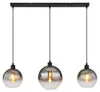 Hängeleuchte, 3-Flammig, Rauchglas, schwarz, L 95 cm Produktbild-Vorschau 1