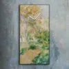 Wandkunst Leinwand Bild Uhr 30x60 Gemälde Abstrakte Park Produktbild-Vorschau 2