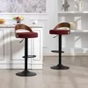 Set van 2 draaibare barkrukken, notenhout, bekleding van Productafbeelding-voorbeeld 11