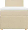 vidaXL Boxspringbett mit Matratze Creme 100x200 cm Stoff Produktbild-Vorschau 4