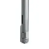 A close-up side view of the bottom section of a gray and clear LED light fixture. Produktbild-Vorschau