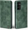 A green flip case for a Samsung Galaxy A35 5G phone is shown from two angles. Produktbild-Vorschau