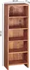 A tall, narrow wooden bookshelf with five shelves. Anteprima dell’immagine prodotto