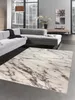 Tapis de salon, motif marbré, couleur crème-beige, Voir les images du produit 1