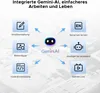 Diagram showing the features of Gemini AI with icons and text labels. Produktbild-Vorschau