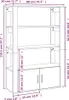 vidaXL Příborník bílý 80x30x119,5 cm odvozený výrobek ze Náhled obrázku produktu 8