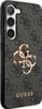 A close-up side view of a smartphone case with a repeating Guess logo pattern and a large Guess logo emblem. Produktbild-Vorschau