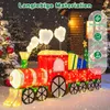 COSTWAY Weihnachtszug beleuchtet, 215cm Weihnachtsdeko mit Produktbild-Vorschau 6