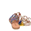 CORAL BLUE Sandalen Damen Textil Blau EX310 - Größe: 37 Produktbild-Vorschau 2
