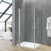 AQUALAVOS Eckdusche 110x90 cm 5 mm Sicherheitsglas mit Produktbild-Vorschau 1