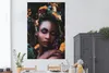 MuchoWow® Poster Frauen - Blumen - Farbe 120x180 cm - Produktbild-Vorschau 2