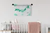 MuchoWow® Wandteppich Wandbehang Weltkarte - Grün - Produktbild-Vorschau 2