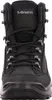 A front view of a black hiking boot. Produktbild-Vorschau