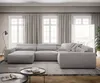 DELIFE Wohnlandschaft Sirpio XL 360x260 cm Cord Silbergrau Produktbild-Vorschau 2