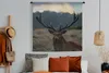 MuchoWow® Wandteppich Wandbehang Hirsch - Wiese - Geweih Produktbild-Vorschau 5